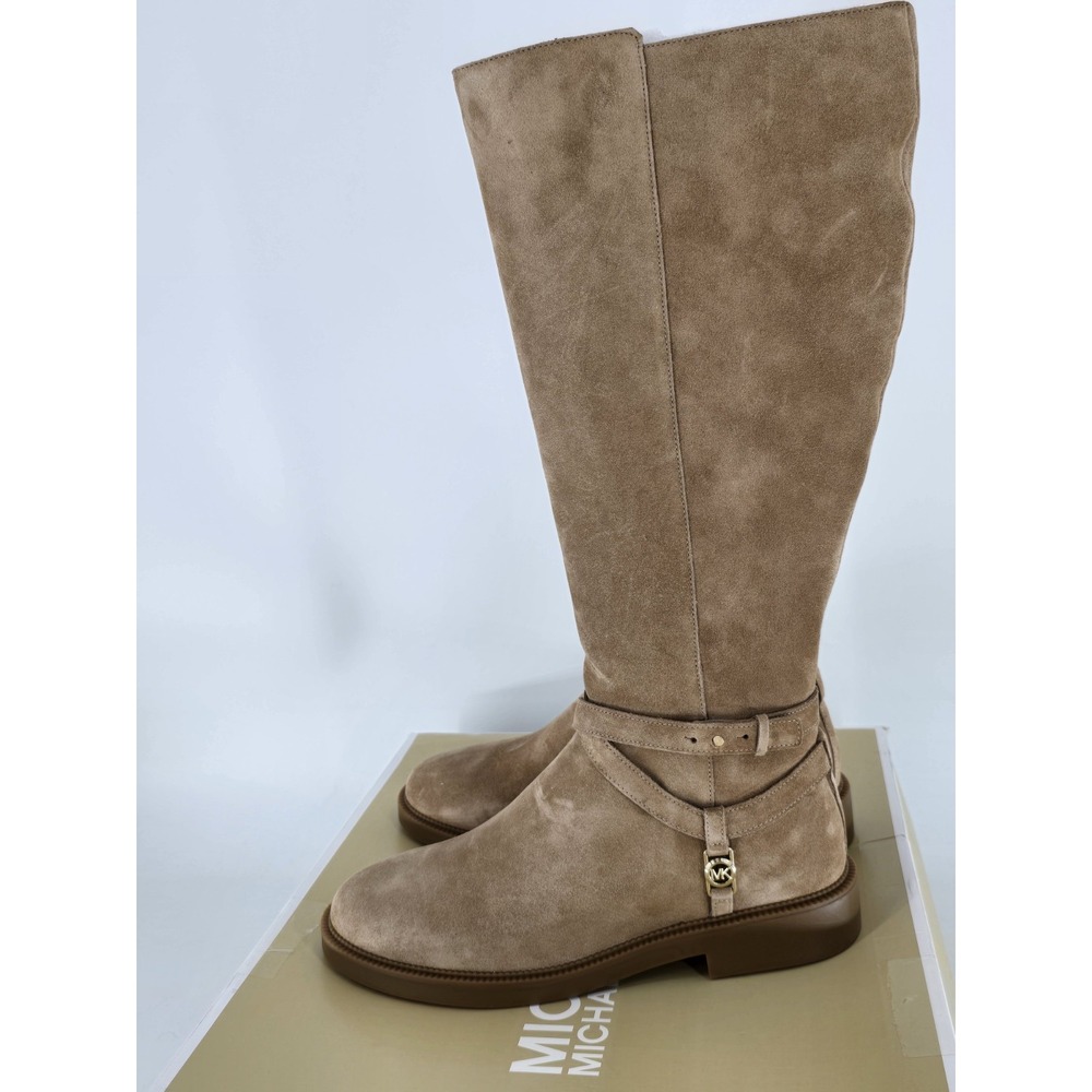 Michael Kors Women's Abigail Boot-Wide Shaft Equestrian - Tan Suede Sz:‎ 8.5 WS - Picture 7 of 14